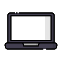 Cartoon laptop icon. png