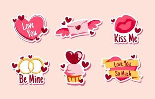 Love Sticker for Valentine's Day vector