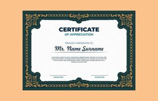 Elegant Victorian Certificate Template vector