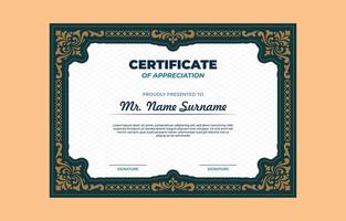 Elegant Victorian Certificate Template vector