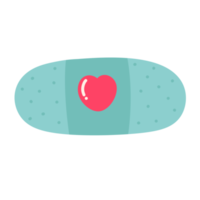 Adhesive plaster with hearts medical icon. png