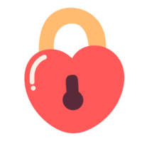 Love heart with lock icon. png