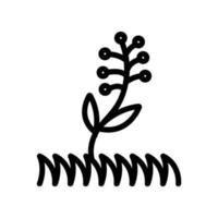field flower icon vector outline illustration