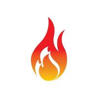 Fire logo design illustration and fire symbol vector