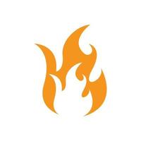 Fire logo design illustration and fire symbol vector