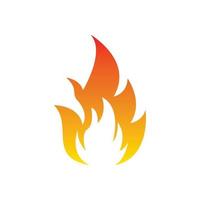 Fire logo design illustration and fire symbol vector