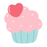 feliz dia dos namorados ícone de cupcake. png