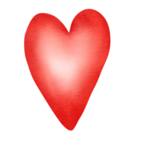 ícone de coração vermelho aquarela png