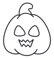 icône de fine ligne de citrouille d'halloween. png