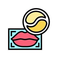 eye and lip patches package color icon vector illustration