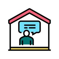 talking and communication color icon vector illustration