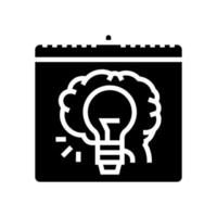 international creativity and innovation glyph icon vector illustration