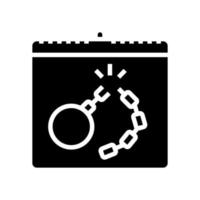 remembrance of slave trade and abolition glyph icon vector illustration