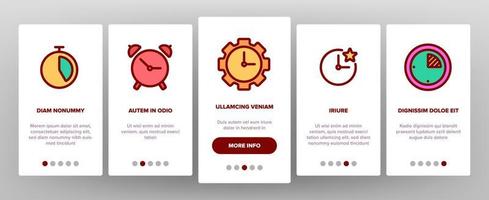 Different Time Clock Onboarding vector