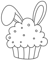 Easter cake decorated willow twigs and bunny png