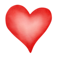 ícone de coração vermelho aquarela png