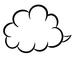 nuage comique de dessin animé. png