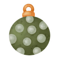 Watercolor decorative christmas toy icon. png