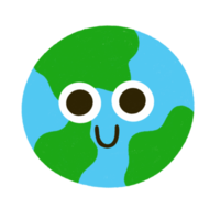 earth cartoon icon. png