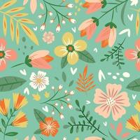 Soft Floral Seamless Pattern Background vector