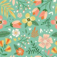 Soft Floral Seamless Pattern Background vector