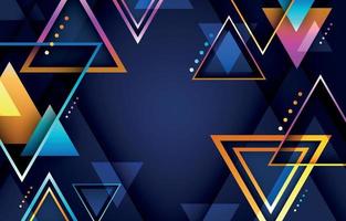 Blue and Orange Triangular Background vector