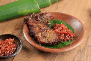 Empal Gepuk is a Traditional Indonesian Food Made from Beef photo