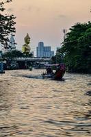 landscape of big buddha in the city large Buddha statue  in Bangkok Wat Pak Nam Phasi Charoen Thailand photo