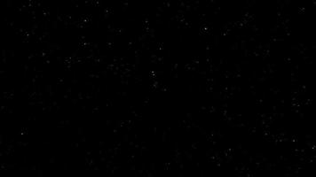 millón de elementos de partículas de un tono azul claro de explosión de estrellas en la pantalla negra video