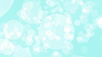 Bubbles light white element slow random floating and faded on light blue background video