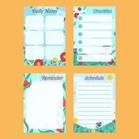 Spring Journal Pages Collection vector