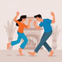A Couple Dancing Enjoy The Song vector