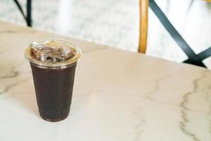 iced americano coffee or long black coffee photo