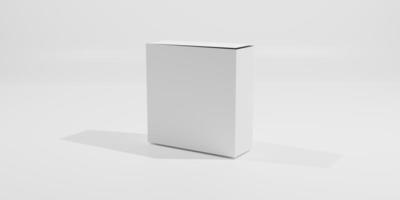 Blank package Box. Isolated on white. 3d illustration photo