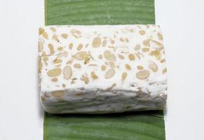 Tempeh or tempe is a traditional food from Indonesia made from soybeans or other ingredients that are processed through fermentation and is already popular in many countries. photo