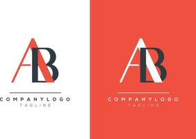AB Logo Design Letter Template Initial vector