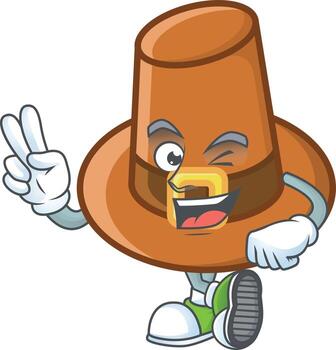 Brown Pilgrim Hat Vector
