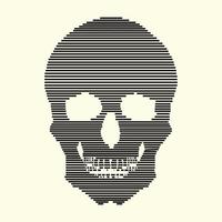 Skull vintage style. Vector illustration.