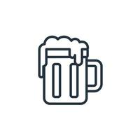Beer cup icon isolated on white background. Can be used for topics like celebrations, parties. vector