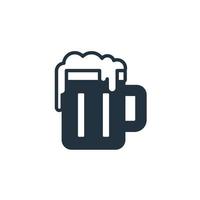 Beer cup icon in trendy flat style isolated on white background. It can be used for topics like celebrations and parties. vector