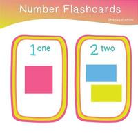 conjunto de vectores de tarjetas de formas. Edición de flashcards de formas. formas para la educación preescolar. tarjetas didácticas de matemáticas imprimibles.