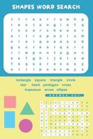 Shapes Word Search worksheet. Educational worksheet for preschool. Vector illustration file.