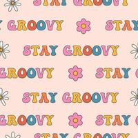 Groovy seamless pattern vector