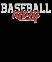 diseño de camiseta de tipografía de mamá de béisbol vector