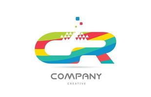 CZ combination colorful alphabet letter logo icon design. Colored creative template design for company or business vector