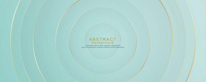 Luxurious layered shape background with golden lines vector
