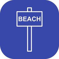 Beach Sign Vector Icon