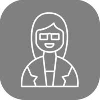 Unique Female Professor Vector Icon