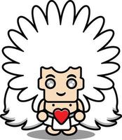 cute love god cartoon vector illustration