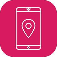 icono de vector de servicio gps único